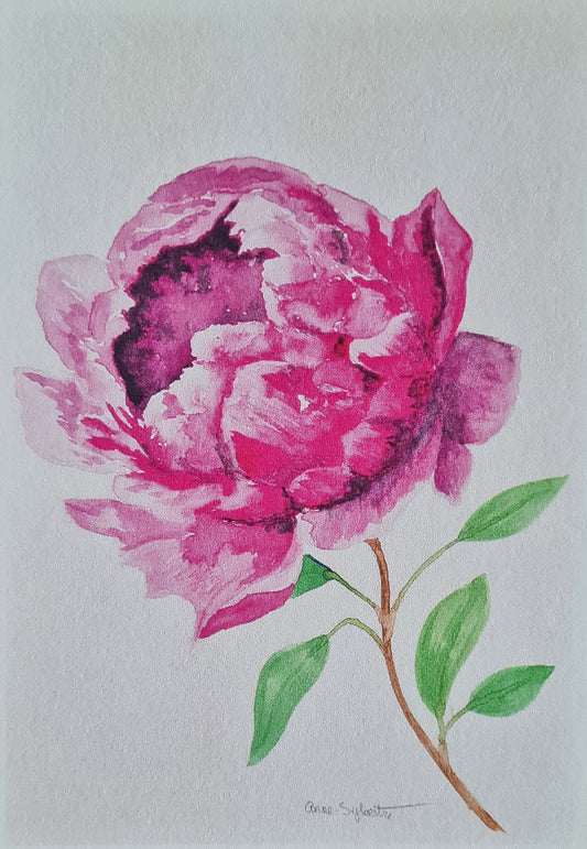 Carte A6 - modèle fleur 1