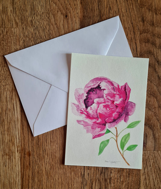 Carte A6 - modèle fleur 1