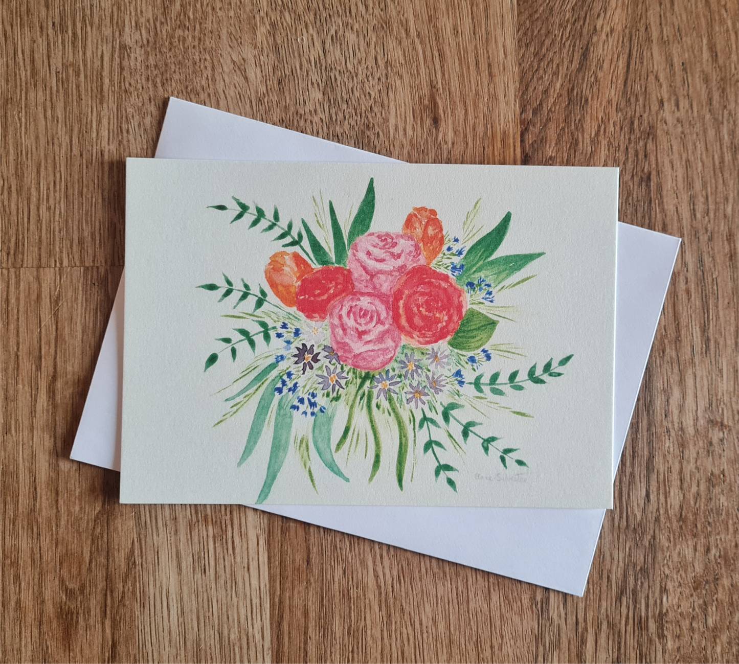 Carte A6 - modèle fleur 2